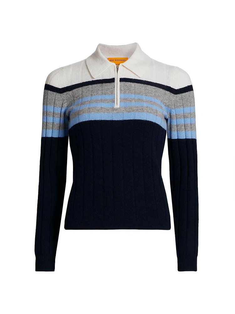 Track Cashmere Polo Sweater