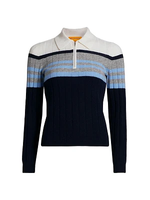 Track Cashmere Polo Sweater