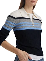 Track Cashmere Polo Sweater