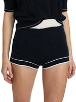 Racer Cashmere Knit Shorts