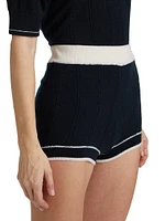 Racer Cashmere Knit Shorts