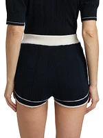 Racer Cashmere Knit Shorts
