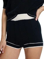 Racer Cashmere Knit Shorts