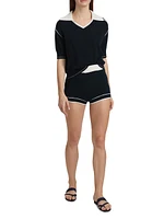 Racer Cashmere Knit Shorts