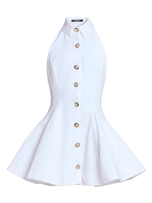 Cotton Poplin Fit & Flare Minidress