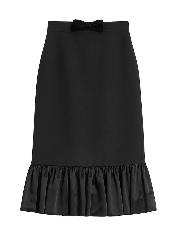 Crepe Couture Midi Skirt