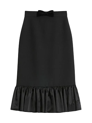 Crepe Couture Midi Skirt