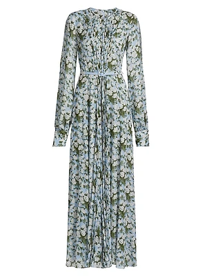 Huma Floral Slit Sleeve Maxi-Dress