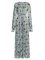 Huma Floral Slit Sleeve Maxi-Dress
