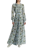 Huma Floral Slit Sleeve Maxi-Dress