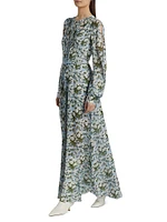 Huma Floral Slit Sleeve Maxi-Dress
