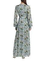 Huma Floral Slit Sleeve Maxi-Dress