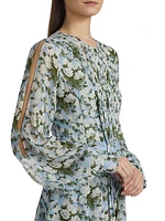 Huma Floral Slit Sleeve Maxi-Dress
