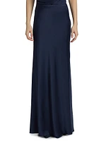 Bias Satin Maxi Skirt