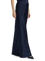 Bias Satin Maxi Skirt