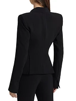Double-Breasted Peplum Blazer