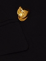 Double-Breasted Peplum Blazer