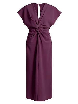 Jackie Twist Front Midi-Dress