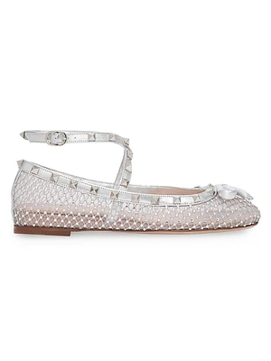 Rockstud Mesh Ballerinas