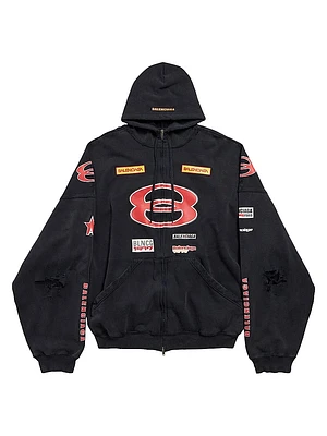 Sponsor Logos Large Zip-Up Hoodie