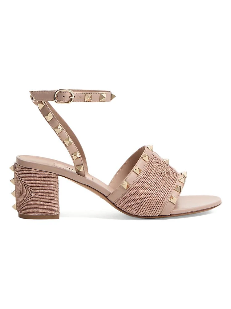 Rockstud Calfskin Sandals 60MM