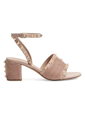 Rockstud Calfskin Sandals 60MM
