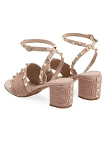 Rockstud Calfskin Sandals 60MM