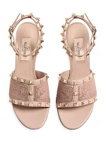Rockstud Calfskin Sandals 60MM