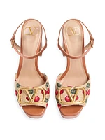 VLogo Signature Cherryfic Platform Sandals 115MM