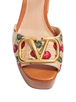 VLogo Signature Cherryfic Platform Sandals 115MM