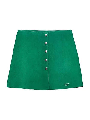 Suede Miniskirt
