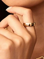 14K Yellow Gold Forever Band Statement Ring