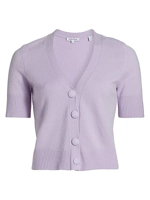 Solene Cashmere Short-Sleeve Cardigan