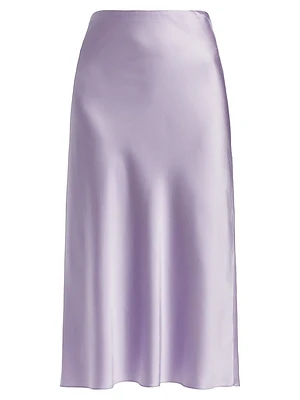 Clover Satin Midi-Skirt