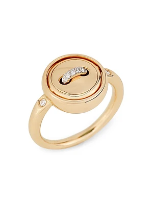 Pom Dot 18K Rose Gold, Gemstone & 0.06 TCW Diamond Reversible Ring