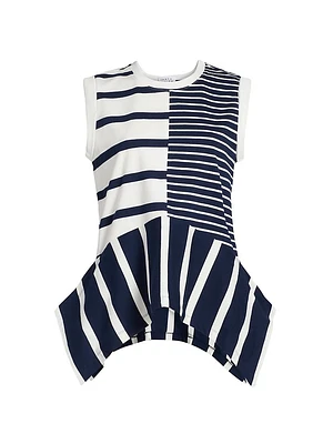 Chantel Striped Cotton Jersey Top