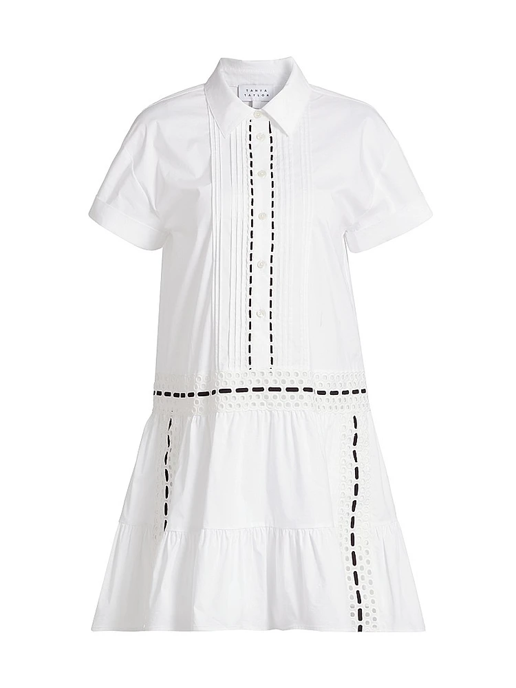 Jasmine Eyelet Button-Front Dress