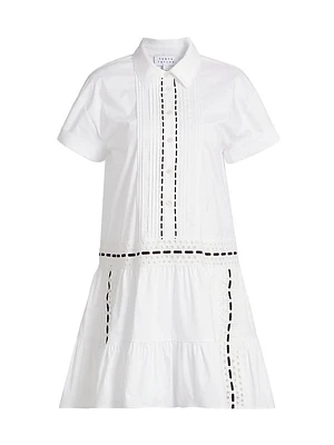 Jasmine Eyelet Button-Front Dress