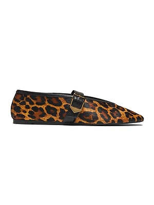 Courtney Printed Calf Hair Ballet Flats