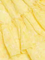 Fadrid Ruffle Chiffon Tiered Midi-Dress