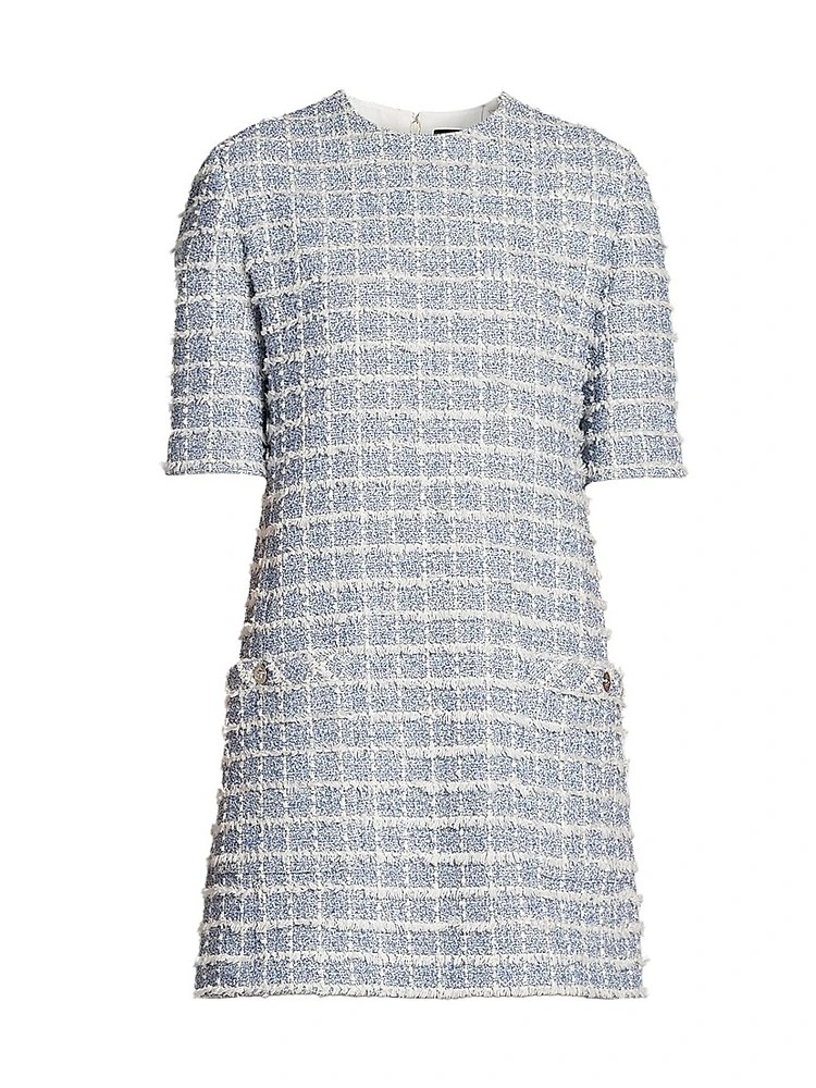 Checked Tweed Minidress