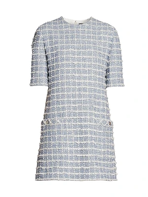 Checked Tweed Minidress