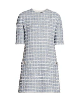 Checked Tweed Minidress