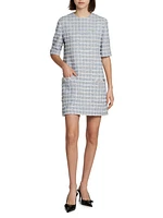 Checked Tweed Minidress