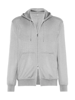 Cashmere and Silk French Terry Hooded Sweatshirt