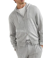 Cashmere and Silk French Terry Hooded Sweatshirt