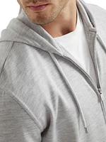 Cashmere and Silk French Terry Hooded Sweatshirt