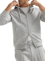 Cashmere and Silk French Terry Hooded Sweatshirt