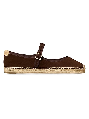 Mary Jane Suede Espadrilles