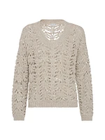 Foliage Lace Sweater Linen and Silk